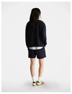 DECJUBA D-Luxe Stamp Terry Shorts in Blue