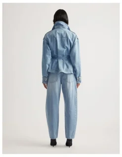Decjuba Eden Denim Crop Trench