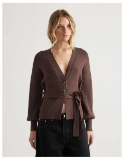 Decjuba Emma Tie Back Knit Cardigan