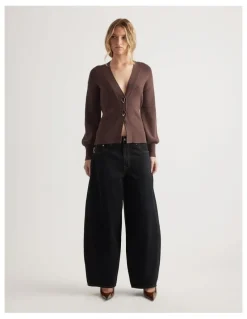 Decjuba Emma Tie Back Knit Cardigan