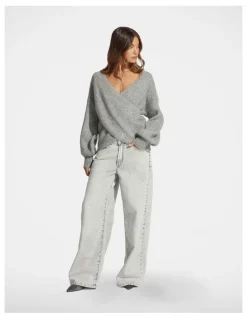 DECJUBA Estelle Crossover Jumper in Grey