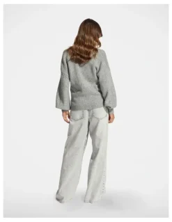 DECJUBA Estelle Crossover Jumper in Grey