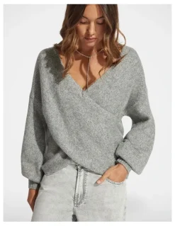 DECJUBA Estelle Crossover Jumper in Grey