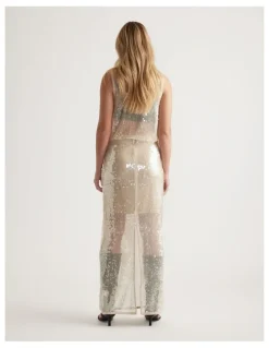Decjuba Frankie Sequin Maxi Skirt