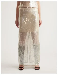 Decjuba Frankie Sequin Maxi Skirt