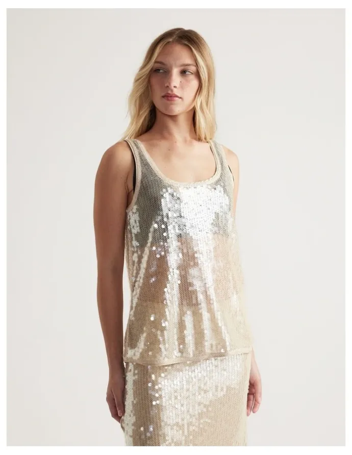 Decjuba Frankie Sequin Tank