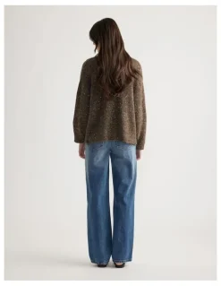 Decjuba Gia Distressed Sequin Cardigan