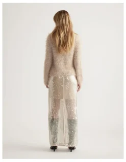 Decjuba Mai Fluffy V Neck Knit Jumper