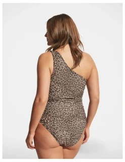 DECJUBA Matte One Shoulder One Piece in Multi