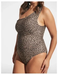 DECJUBA Matte One Shoulder One Piece in Multi