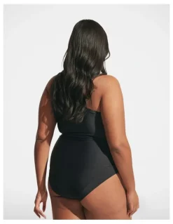 DECJUBA Matte One Shoulder One Piece in Black