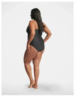 DECJUBA Matte Ruched One Piece in Black