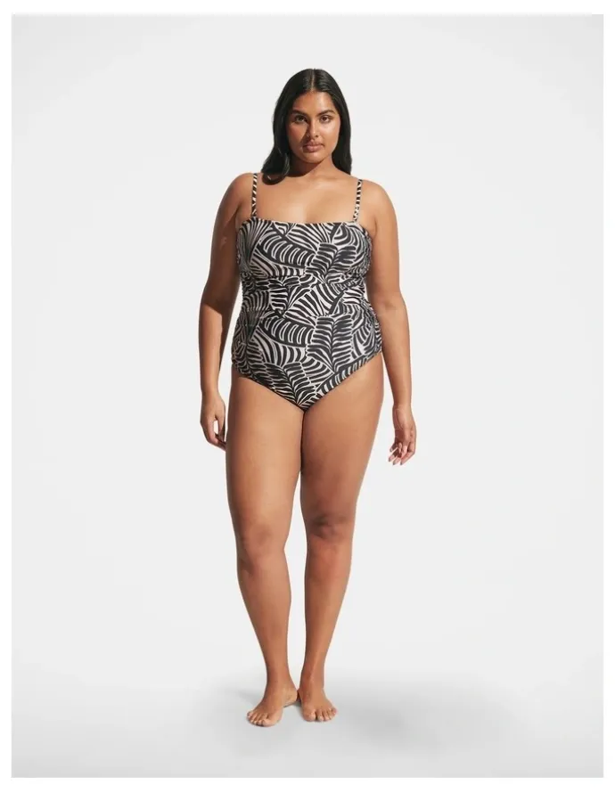 DECJUBA Matte Ruched One Piece in Multi