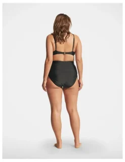 DECJUBA Matte Square Neck Bikini Top in Black