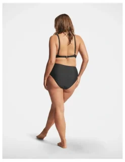 DECJUBA Matte Triangle Bikini Top in Black
