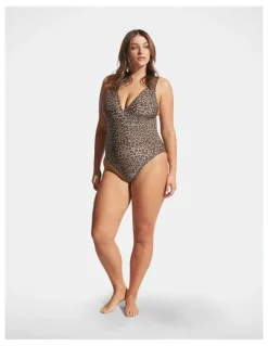 DECJUBA Matte V Neck One Piece in Multi