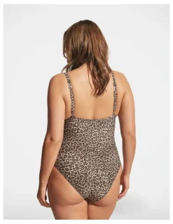 DECJUBA Matte V Neck One Piece in Multi