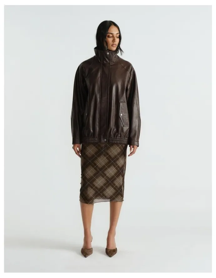 Decjuba Melissa Knee Length Mesh Skirt