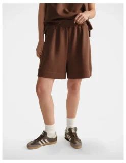 DECJUBA Neoprene Shorts in Brown