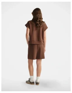 DECJUBA Neoprene Shorts in Brown