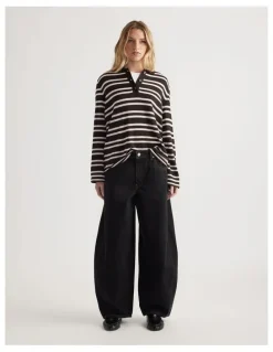 Decjuba Nia Long Sleeve Knit Polo
