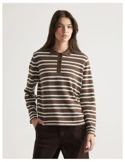Decjuba Nia Long Sleeve Knit Polo