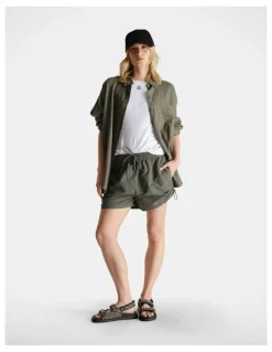 DECJUBA Nylon Sport Shorts in Green