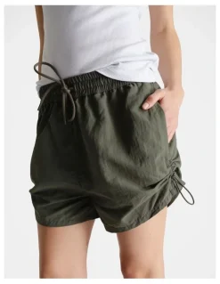 DECJUBA Nylon Sport Shorts in Green