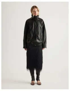 Decjuba Rue Fringed Midi Skirt