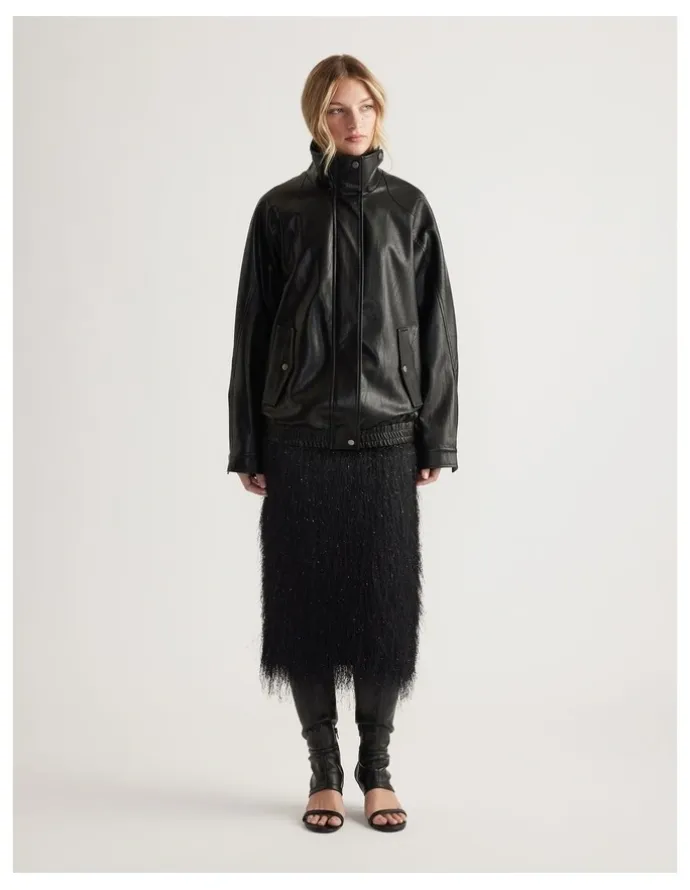 Decjuba Rue Fringed Midi Skirt