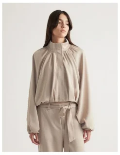 Decjuba Stella Satin Bubble Jacket