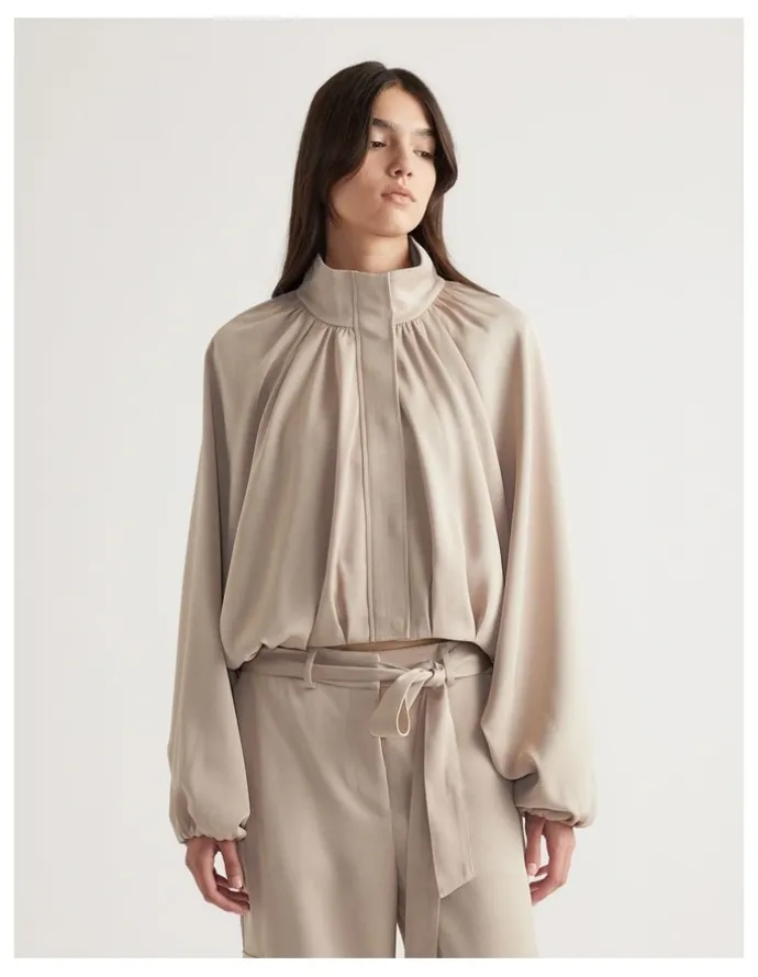 Decjuba Stella Satin Bubble Jacket