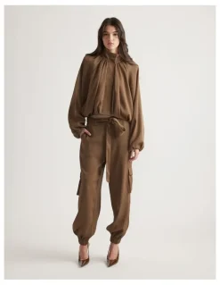 Decjuba Stella Satin Cargo Pant