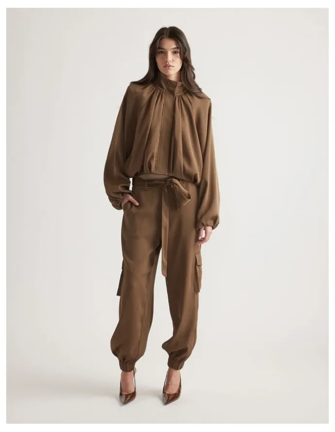 Decjuba Stella Satin Cargo Pant