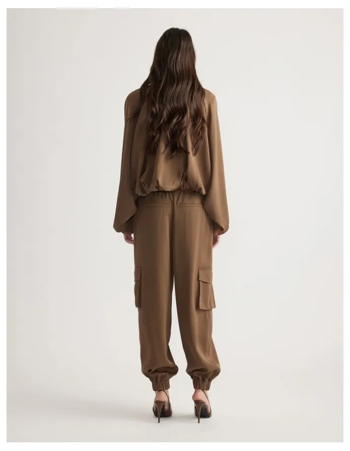 Decjuba Stella Satin Cargo Pant
