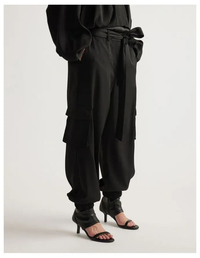 Decjuba Stella Satin Cargo Pant