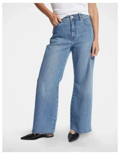 DECJUBA Tahni Wide Leg Jeans in Bright Blue