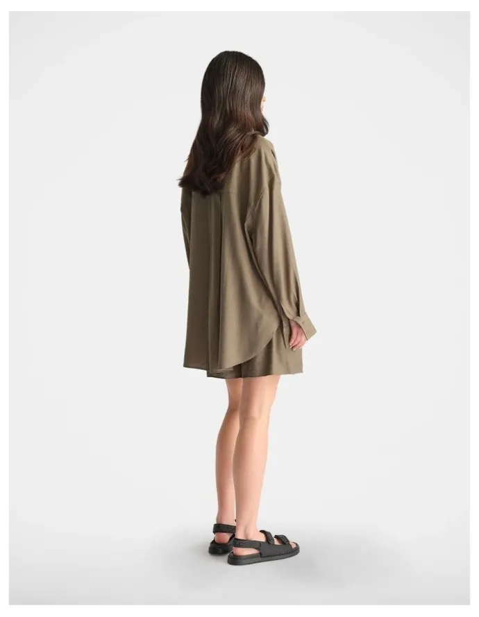 DECJUBA Textured Short in Green