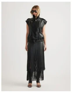 Decjuba Whitney Faux Leather Vest
