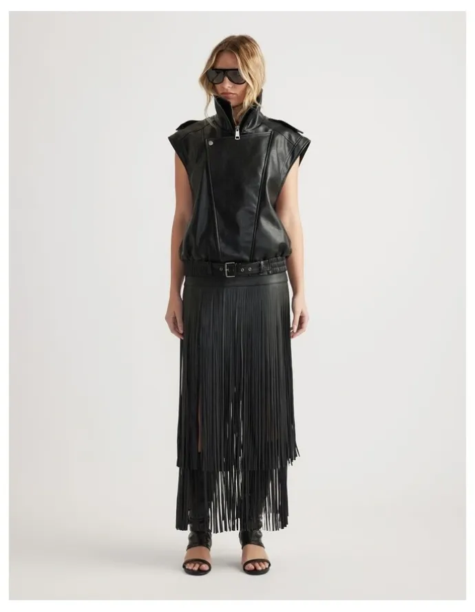Decjuba Whitney Faux Leather Vest