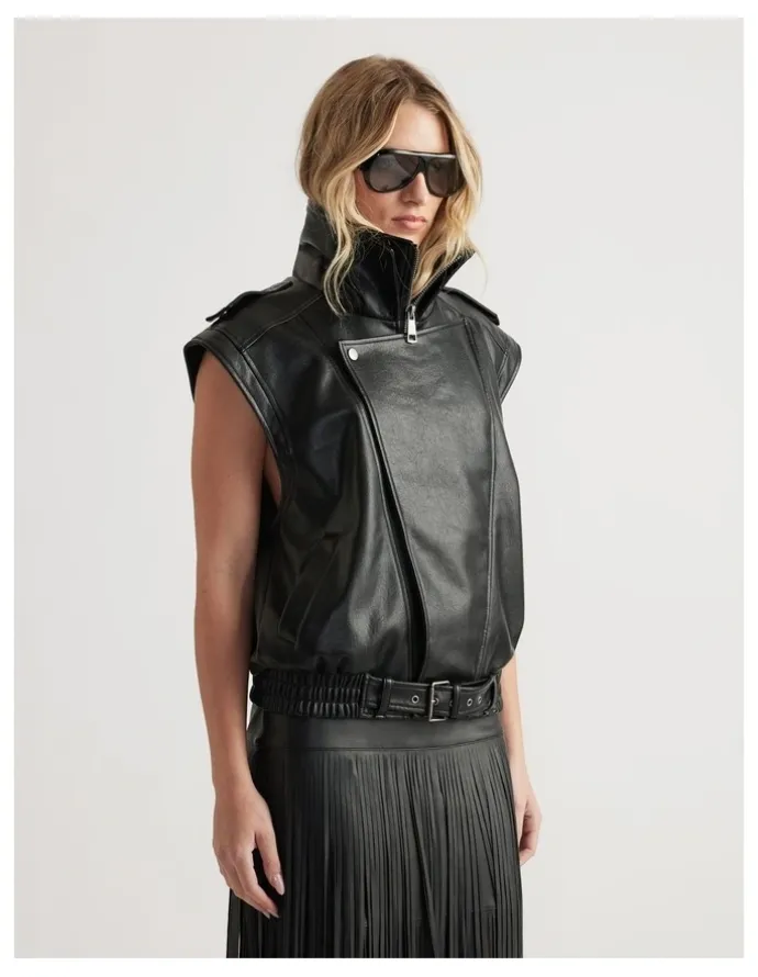 Decjuba Whitney Faux Leather Vest
