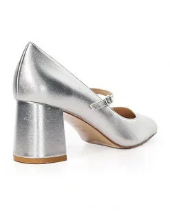 Dune London Alania Mary-Jane Pump in Silver
