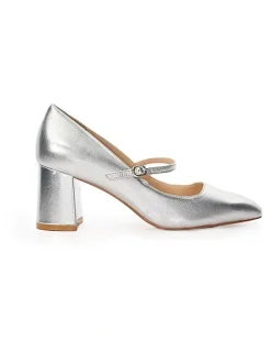 Dune London Alania Mary-Jane Pump in Silver