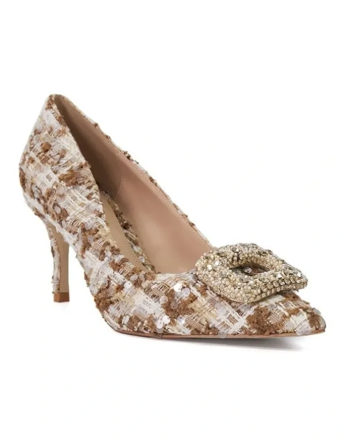 Dune London Aquamarine Pump in Beige