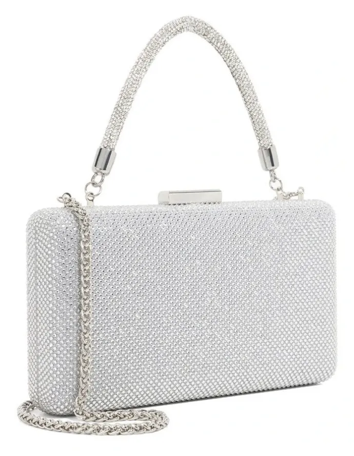 Dune London Beaut Clutch in Silver