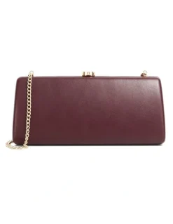 Dune London Belinda Clutch in Burgndy