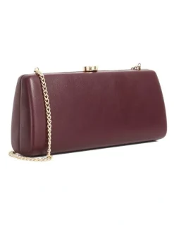 Dune London Belinda Clutch in Burgndy