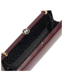 Dune London Belinda Clutch in Burgndy