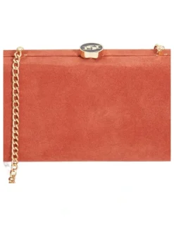 Dune London Belinda Tear Drop Clutch in Red