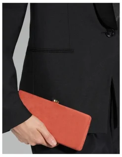 Dune London Belinda Tear Drop Clutch in Red